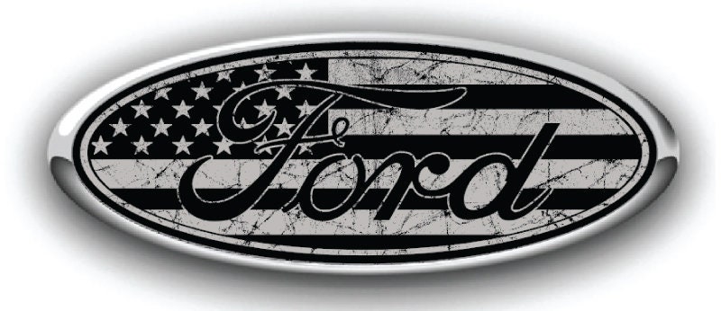 NEW Fits various Ford Models Punisher Black//White Logo Overlay Decals 3PC Kit!