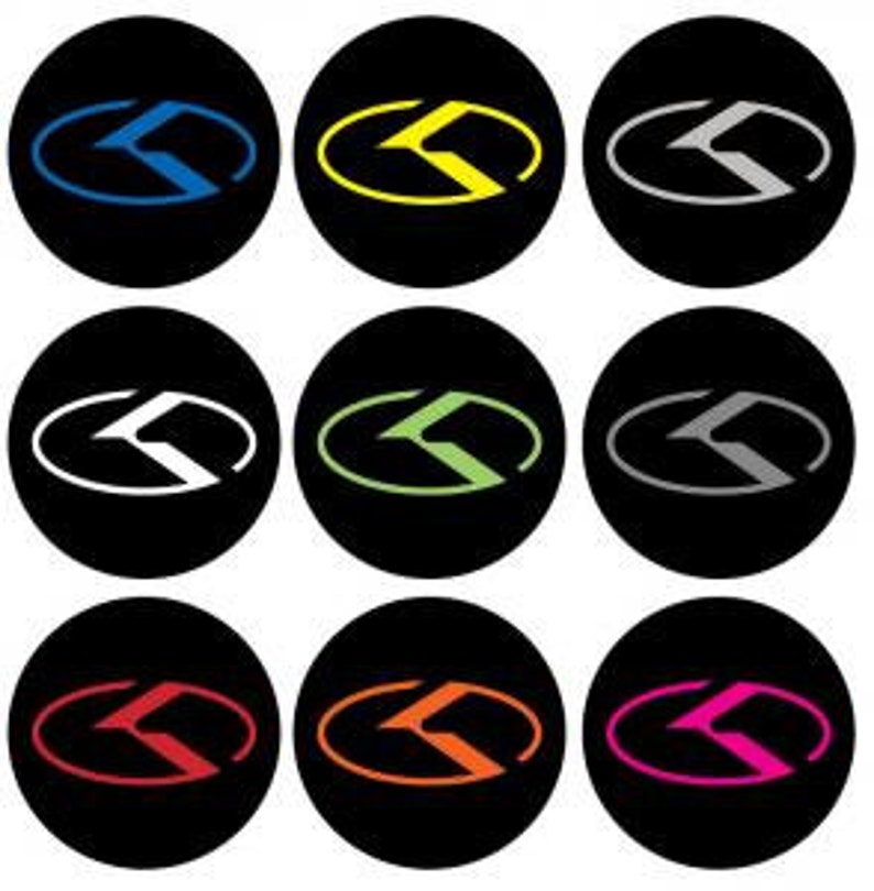 K DESIGN Center Cap VINYL Decals-Stickers Waterproof!