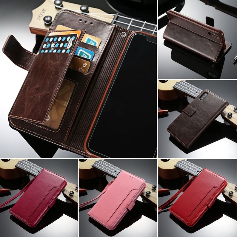 7 Hot Pink Color Retro Flip Book Phone Case for iPhone 6 7 Plus X From PU Leather with Card Holder M-06 6s Plus 6s 8 8 Plus