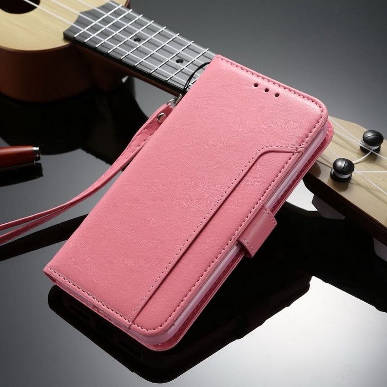 7 Hot Pink Color Retro Flip Book Phone Case for iPhone 6 7 Plus X From PU Leather with Card Holder M-06 6s Plus 6s 8 8 Plus