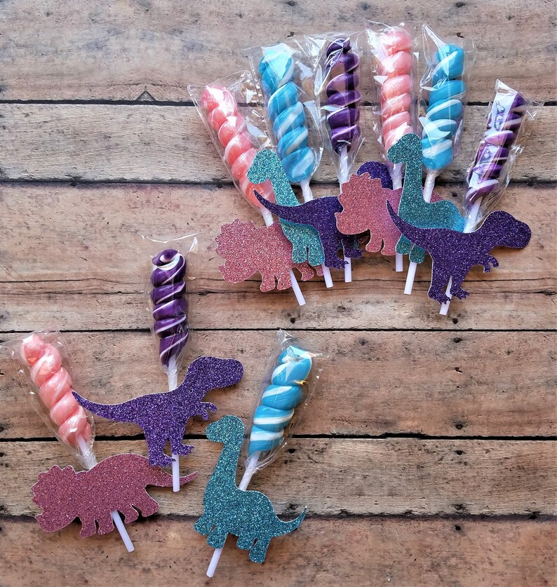 Dinosaur Party Favors for Girls Pink Dinosaur Birthday Party Etsy