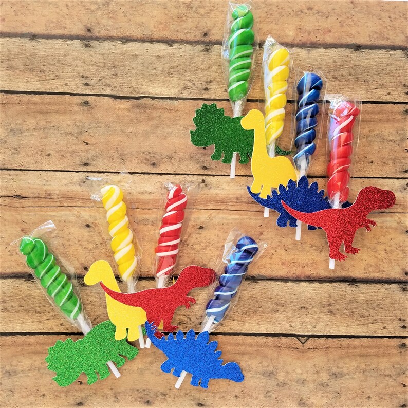 Dinosaur Birthday Favors Dino Party Favors Dinosaur Lollipop Etsy