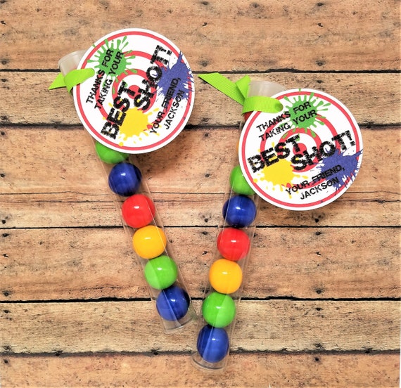 Paintball Party Favors Paintball Gumball Tubes Paintball Etsy