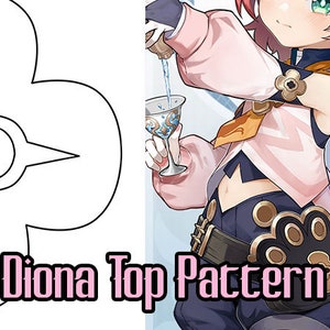 Diona Pink & Blau Shirts + Handschuhe Muster