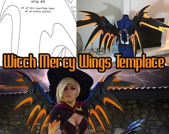 Witch Mercy Wings Template