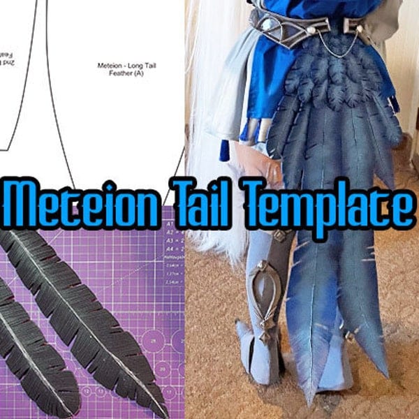 Starbird Bird Tail Feathers Cosplay Template