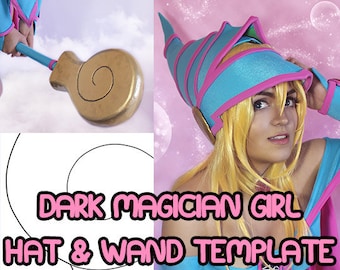 Dunkles Magier Mädchen | Hut & Zauberstab | Cosplay Vorlage