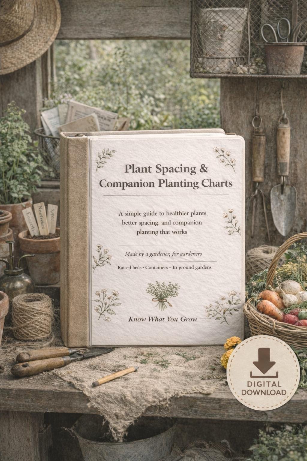 Plant Spacing & Companion Planting Charts | Printable Garden Guide ...
