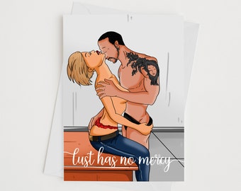 LUST Naughty Greeting Card | Humor Card | Anniversary Card | Valentine's Card | Funny Card | Love Card | Birthday Card | Naughty Card