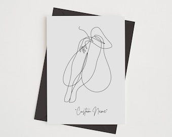 ADULT LINE ART 2 Greeting Card | Naughty Greeting Card | Love Card | Anniversary Card | Mature Card | Birthday Card | Adult Card | Custom