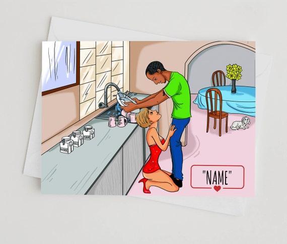 Naughty adult greeting card pussy with