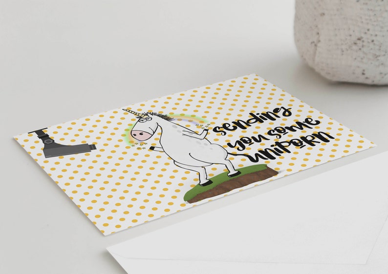 UNIPORN Funny Greeting Card Humor Card Anniversary Card Valentine's Day Card Funny Card Love Card Unicorn Card Birthday Card image 3