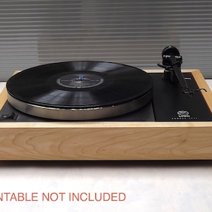 Linn Sondek LP-12  MAPLE wood plinth + walnut finger joint / Custom solid maple wood plinth for Linn Sondek LP12