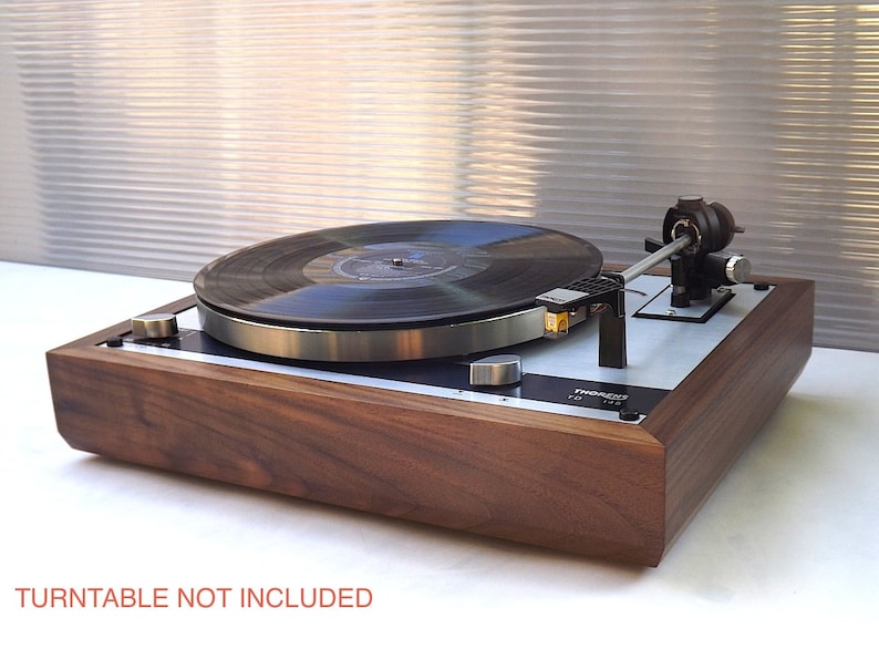 Walnut wood PLINTH for Thorens TD-145 / 160 turntable series image 9