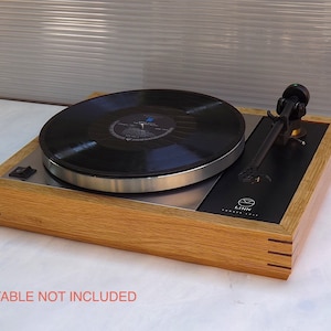 Linn Sondek LP-12  OAK wood plinth + walnut finger joint / Custom solid oak wood plinth for Linn Sondek LP12