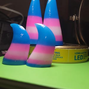 Trans Pride Horns -- Large Pair and Small Pair