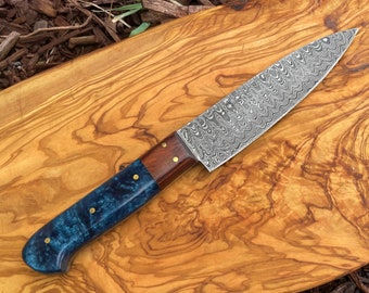 10Inch Custom HandMade Forged Damascus Steel Hunting Bowie Knife Fixe –  Titan International K.