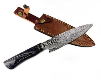 10Inch Custom HandMade Forged Damascus Steel Hunting Bowie Knife Fixe –  Titan International K.