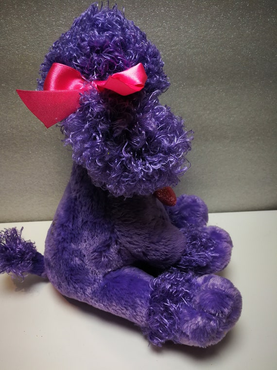 purple poodle stuffed animal