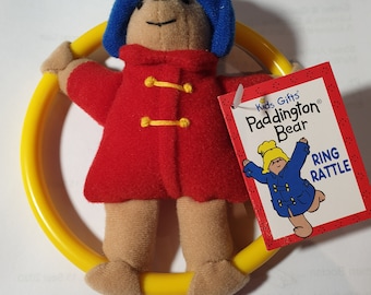 Paddington Bear Ring Rattle Rare  Kids Gifts 15cm ( NEW)