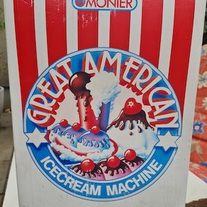 Vintage GREAT Amerikanische Eismaschine von Montier NEU in Box