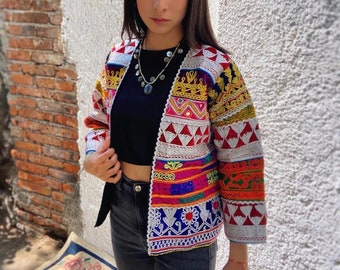 Handcrafted Embroidered Gypsy Jacket from Kuchi Tribe