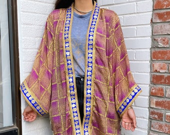 Boho and Hippie Silk Kimono - KSCB1