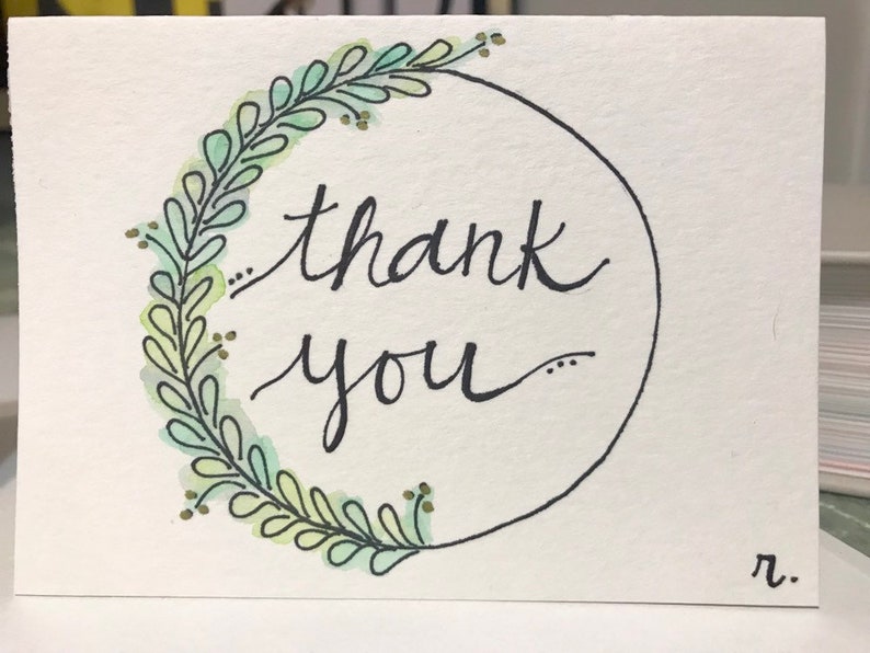 Hello Watercolor Greeting Cards ~Anytime Birthday /& Thank You~