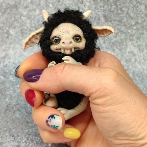 Helloween monster Artist teddy bear Miniature monster Blythe friend OOAK