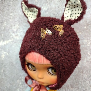 Bunny blythe hat Helmet for blythe