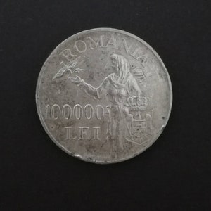 1946 silver coin, Romania vintage money, King Michael I portrait, 100.000 lei, collectible rare find, European history item