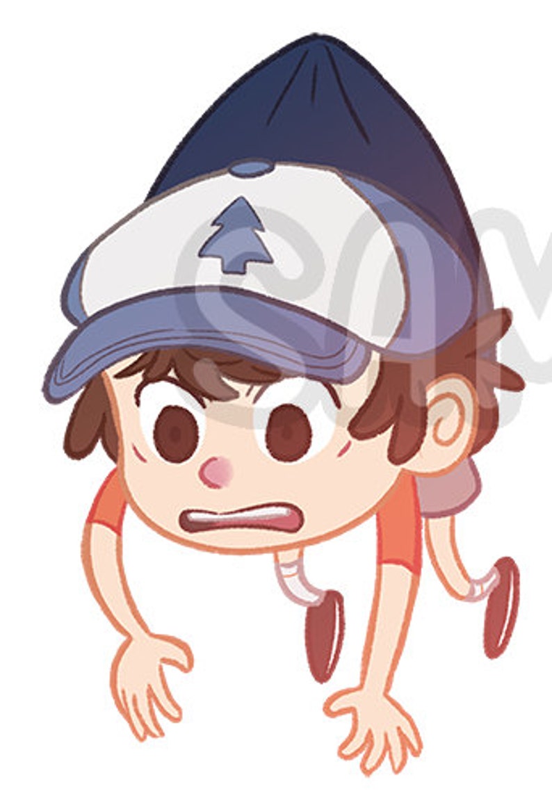 Gravity Falls Dipper Pines Clear Acrylic Keychain Etsy