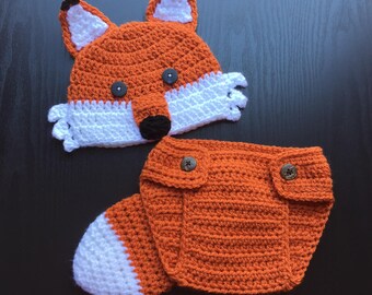 newborn crochet fox outfit pattern