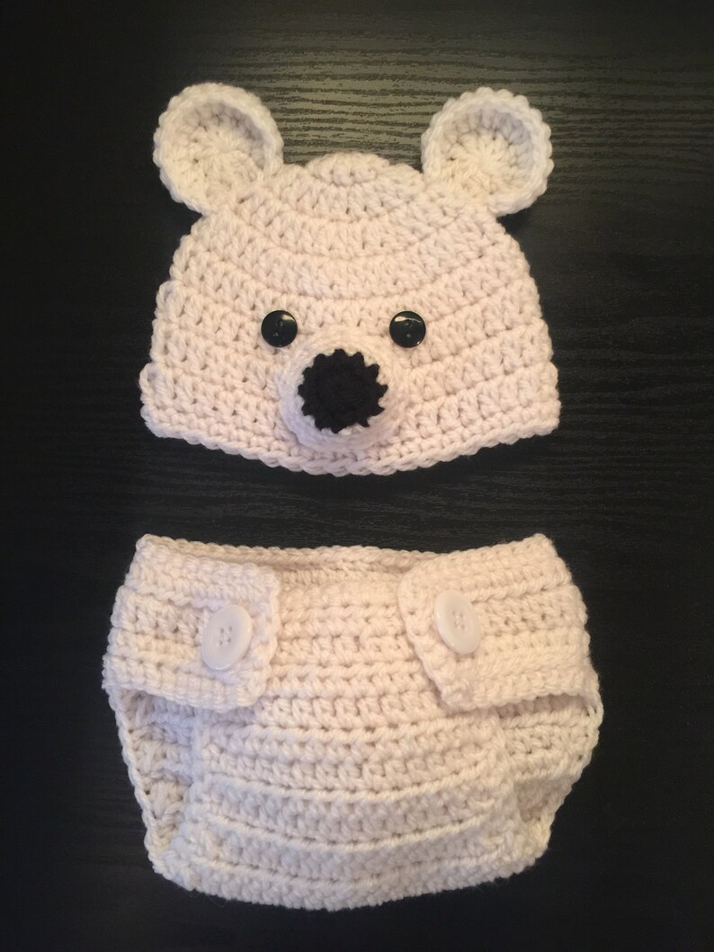 Polar Bear outfit Baby Polar Bear Outfit Newborn Polar Bear Etsy
