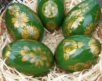 Set five eggs Easter eggs Easter Decor Wood decor Home decor