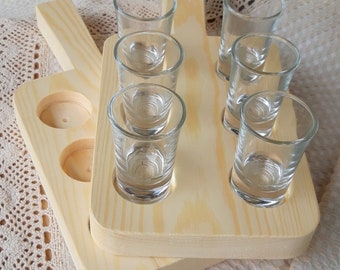 Cutting board Stand for glasses Board for kitchen Wooden board Wooden gift Home decor