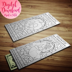 Stained Glass Effect Colour In Princess Money Envelopes Thank You Mousekeeping Printable Envelope