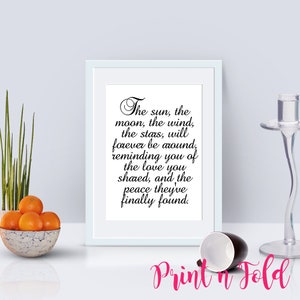 The Sun, The Moon, The Wind, The Stars Printable Poster