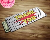 Thankyou Pop Printable Last Minute Gift Envelope Teacher Gift Voucher Envelopes