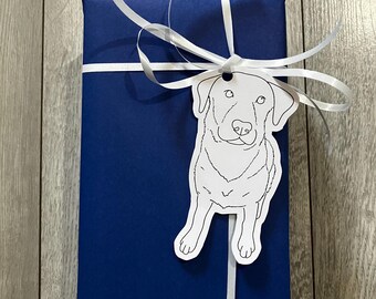 Labrador Dog Shaped Gift Tags Printable