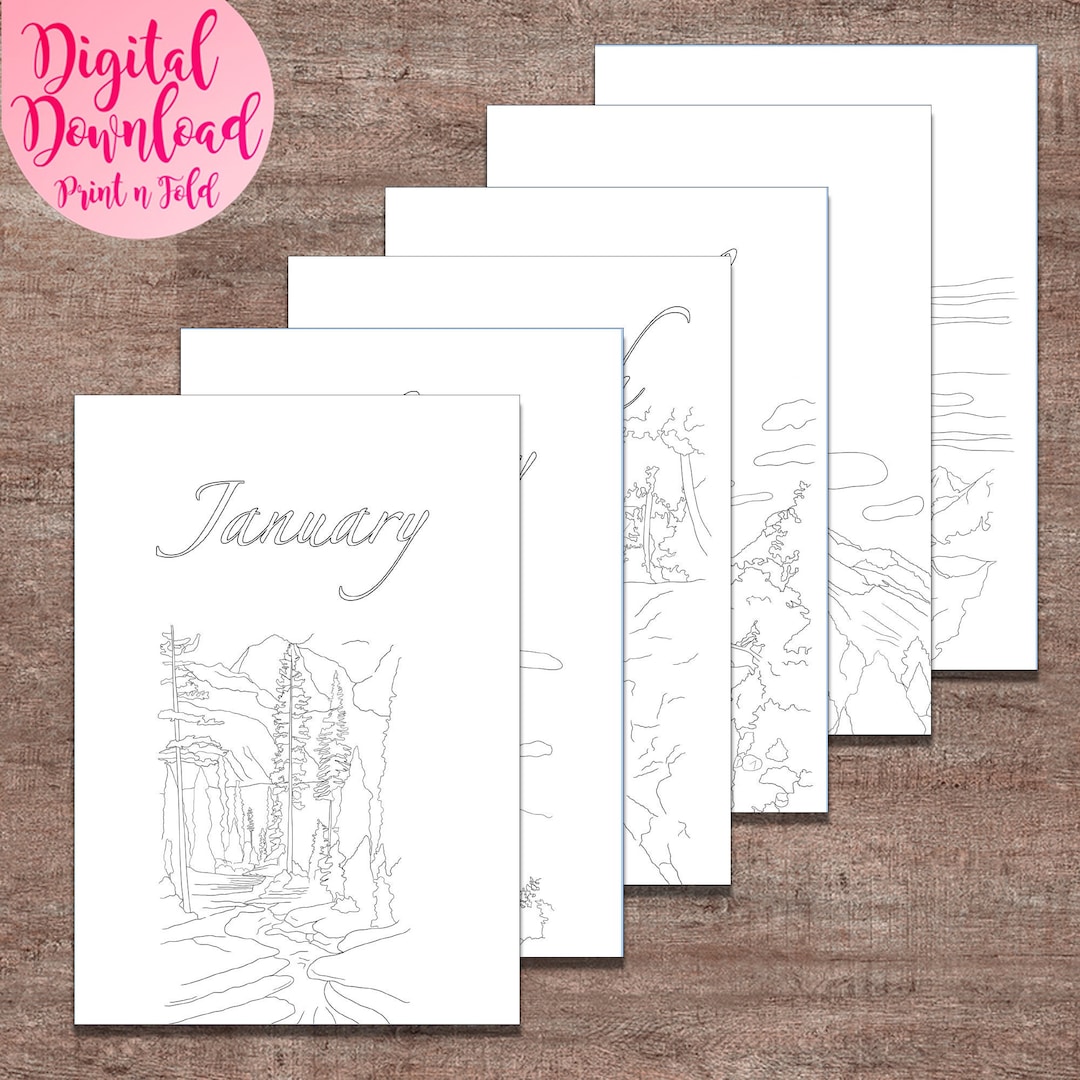 Nature Landscape Planner Journal Title Pages - Printable - Etsy