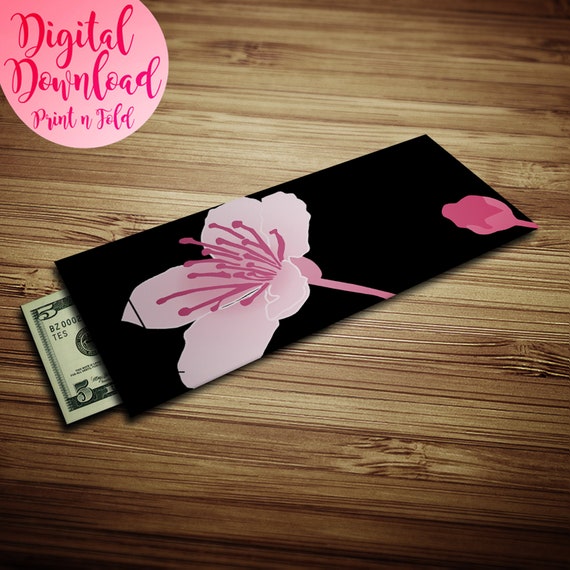 Cherry Blossom Gift Envelope - Printable - Last Minute Gift