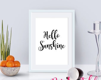 Hello Sunshine Printable Poster - Instant Download