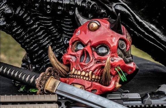CyperpunkSamuraiWasteland resin mask Nurikabe
