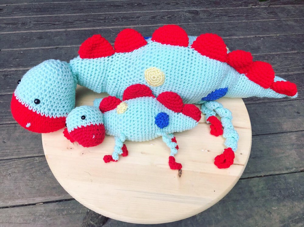 Crochet Dinosaur Baby Shower Gift Stuffed Animal NICU Toy Etsy