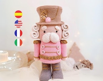 Theo the christmas nutcracker amigurumi christmas pattern /English, Spanish, French, Italian