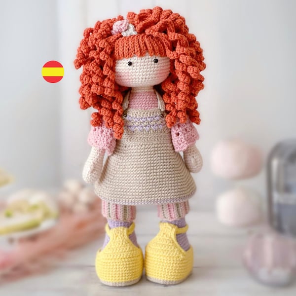 Elisa, patrón de muñeca amigurumi a crochet PDF /Español