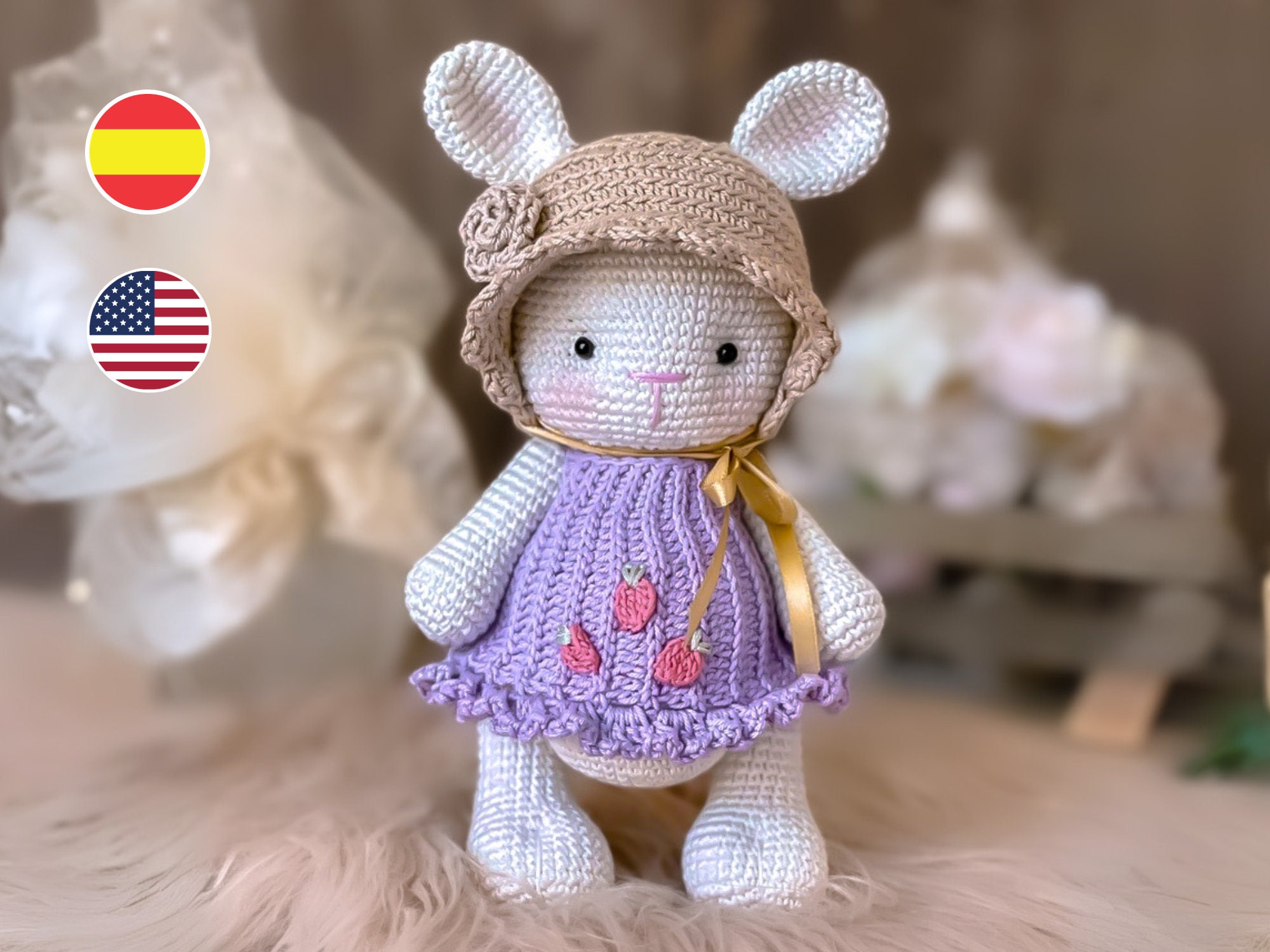 Amigurumi Crochet Pattern Honey the Bunny Rabbit Doll ENGLISH ONLY 