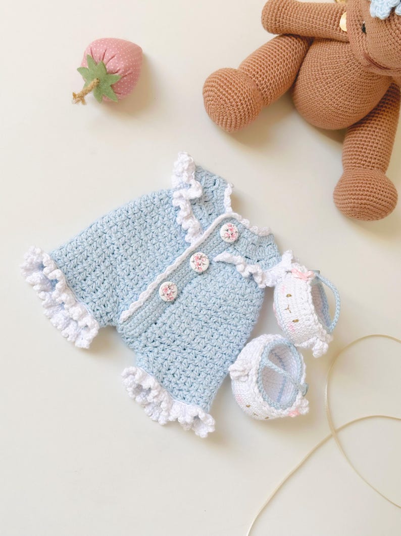 Haakpatroon voor een amigurumi beer, schattige Mocca amigurumi beer, direct te downloaden handleiding / Spaans, Engels, Frans afbeelding 5