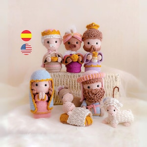 Nativity amigurumi crochet pattern PDF tutorial / English - Spanish